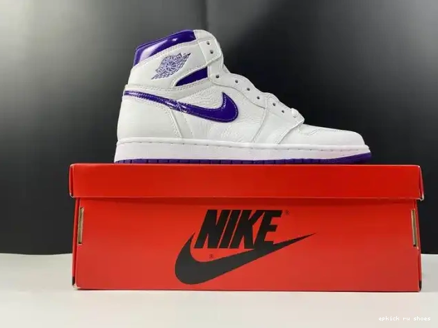 Rep RETRO HIGH AIR CD0461-151 COURT JORDAN 1 PURPLE 0507